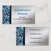 Blauwe mozaïektegels, Visitekaartjes (Voorkant / Achterkant)