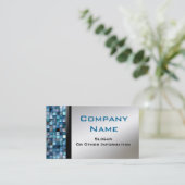 Blauwe mozaïektegels, Visitekaartjes (Staand voorkant)