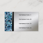 Blauwe mozaïektegels, Visitekaartjes (Achterkant)