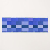 Blauwe mozaïektegels yogamat (Voorkant (horizontaal))