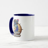Blauwe Mug "Arsène le Paon" Mok (Voorkant links)
