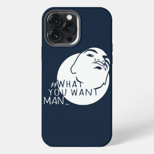 blauwe Mug Shot Hashtag Yo Man Wat Wil Je Nou iPhone 13 Pro Max Hoesje