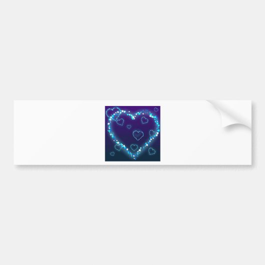 Blauwe muggenhars bumpersticker (Voorkant)
