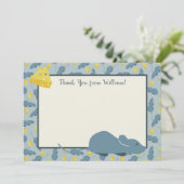 Blauwe muis en kaasflatpanel Dank u wel kaarten (Staand voorkant)