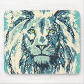 Blauwe Muismat van de Lion - Blauwe Retro Lion (Voorkant)
