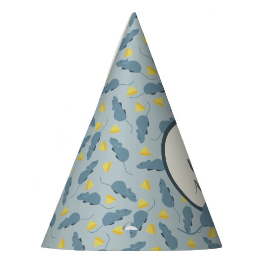 Blauwe Muizen en Gele Kaas Birthday Feesthoedjes (Links)