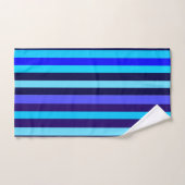 Blauwe Multi Tone Stripes Bad Handdoek (Handdoek)