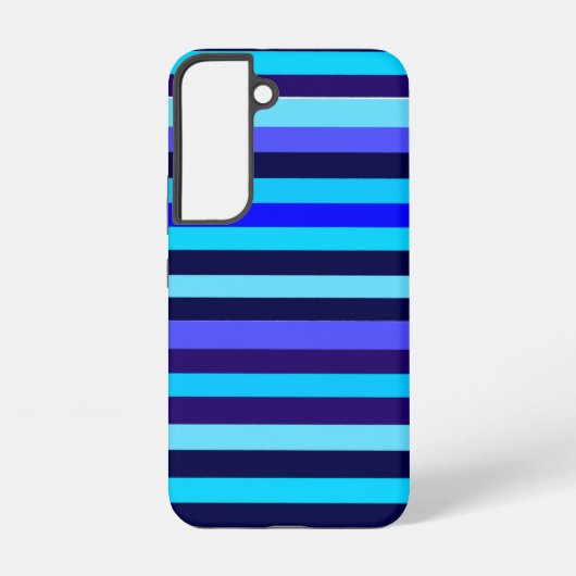 Blauwe Multi Tone Stripes Samsung Galaxy Hoesje (Achterkant)
