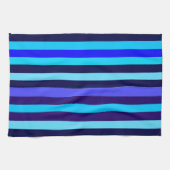 Blauwe Multi Tone Stripes Theedoek (Horizontaal)
