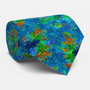 BLAUWE MULTIKLEUR STROPDAS