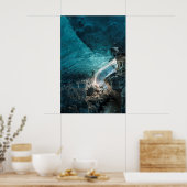 Blauwe muren van een ijsgrot poster (Keuken)