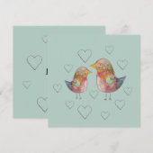 Blauwe Mus in Love Watercolor Kunst (Voorkant / Achterkant)