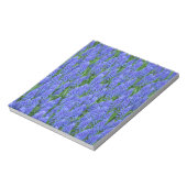  blauwe muscari bloemen notitieblok (Linkerzijde)