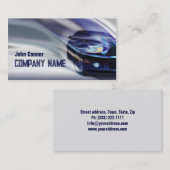 Blauwe Mustang auto in de Gradient Motion Kaart Visitekaartje (Voorkant / Achterkant)