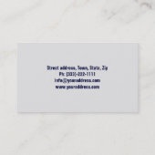 Blauwe Mustang auto in de Gradient Motion Kaart Visitekaartje (Achterkant)