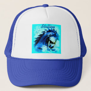 blauwe mustang stallion trucker pet