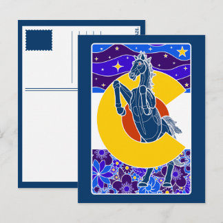 Blauwe Mustang van Colorado Briefkaart