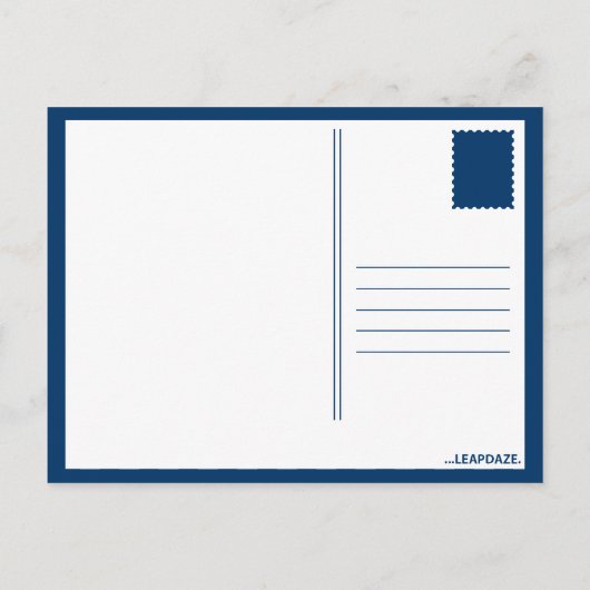 Blauwe Mustang van Colorado Briefkaart (Achterkant)