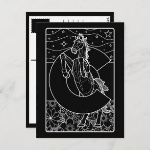 Blauwe Mustang van Colorado Briefkaart