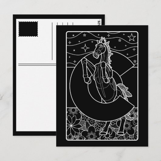 Blauwe Mustang van Colorado Briefkaart (Voorkant / Achterkant)