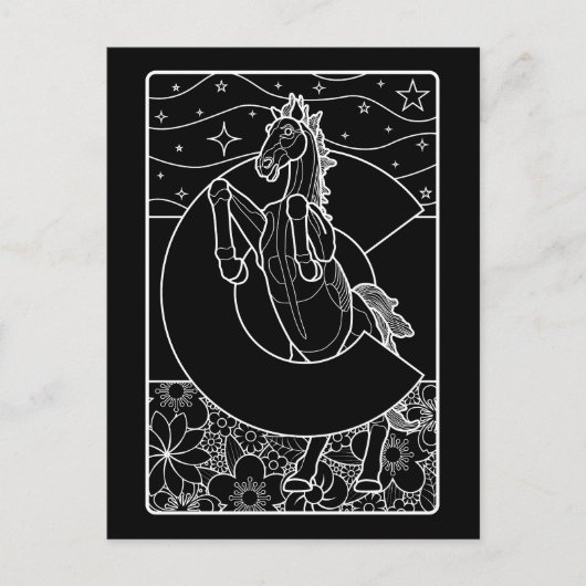 Blauwe Mustang van Colorado Briefkaart (Voorkant)