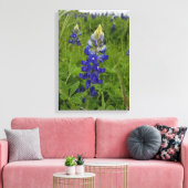 Blauwe mutsen van Texas Canvas Afdruk (Insitu (Woonkamer))