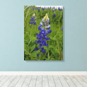 Blauwe mutsen van Texas Canvas Afdruk (Insitu (Houten vloer))