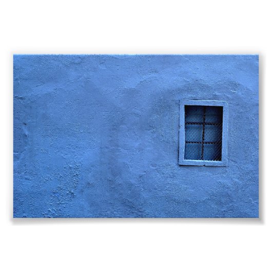 Blauwe muur - Fotoafdrukken Foto Afdruk (Voorkant)