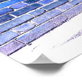 Blauwe muur poster (Hoek)