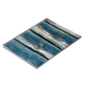 Blauwe muur van een loghuis. Abstracte achtergrond Notitieboek (Linkerzijde)