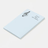 Blauwe muziek Aangepaste advertentie 4x6 Post-it® Notes (Schuin)