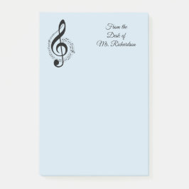 Blauwe muziek Aangepaste advertentie 4x6 Post-it® Notes