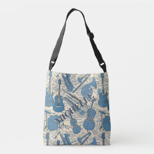 Blauwe muziek en instrumenten/ivoor-ID481 Crossbody Tas