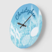 Blauwe muziek gepersonaliseerd grote klok (Hoek)