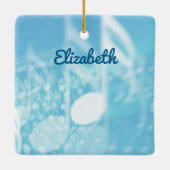 Blauwe muziek gepersonaliseerd keramisch ornament (Achterkant)