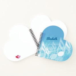 Blauwe muziek gepersonaliseerd notitieboek