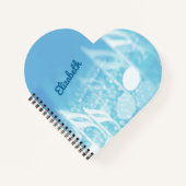 Blauwe muziek gepersonaliseerd notitieboek (Voorkant)