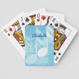 Blauwe muziek gepersonaliseerd pokerkaarten