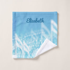Blauwe muziek gepersonaliseerd washandje