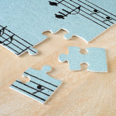 Blauwe muziek legpuzzel (Zijkant)
