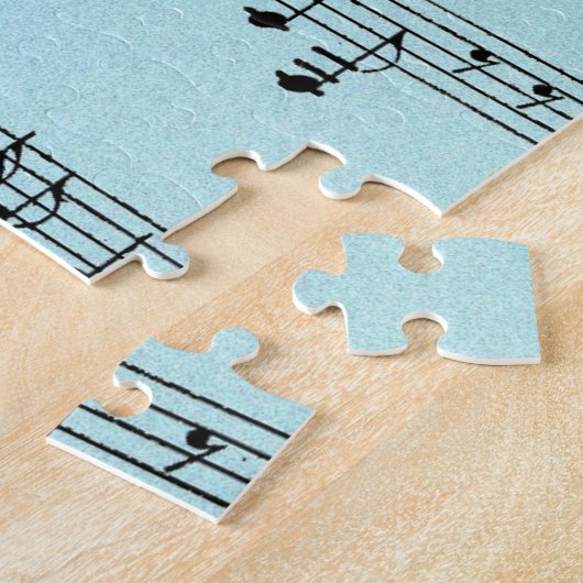 Blauwe muziek legpuzzel (Zijkant)