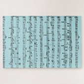 Blauwe muziek legpuzzel (Horizontaal)