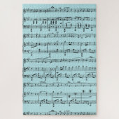 Blauwe muziek legpuzzel (Verticaal)
