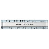 Blauwe muziek naambordje (Voorkant)