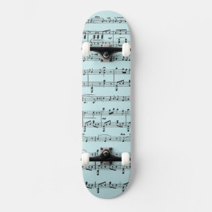 Blauwe muziek persoonlijk skateboard