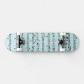 Blauwe  muziek persoonlijk skateboard (Horizontaal)