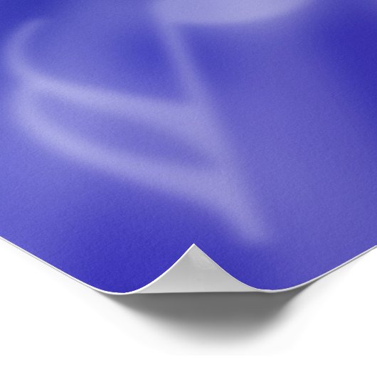 Blauwe muziek poster (Hoek)