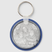 Blauwe muziek sleutelhanger (Voorkant)