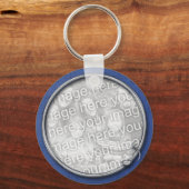 Blauwe muziek sleutelhanger (Voorkant)