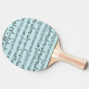 Blauwe muziek tafeltennisbatje